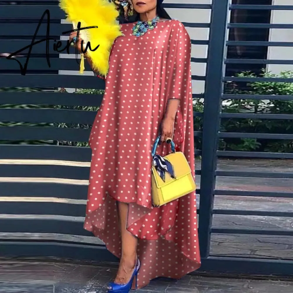 Aiertu Loose Dress Elegant Women Bohemian Sundress Lapel Neck Dress  Vestidos Elegant Sundress Robe Femme