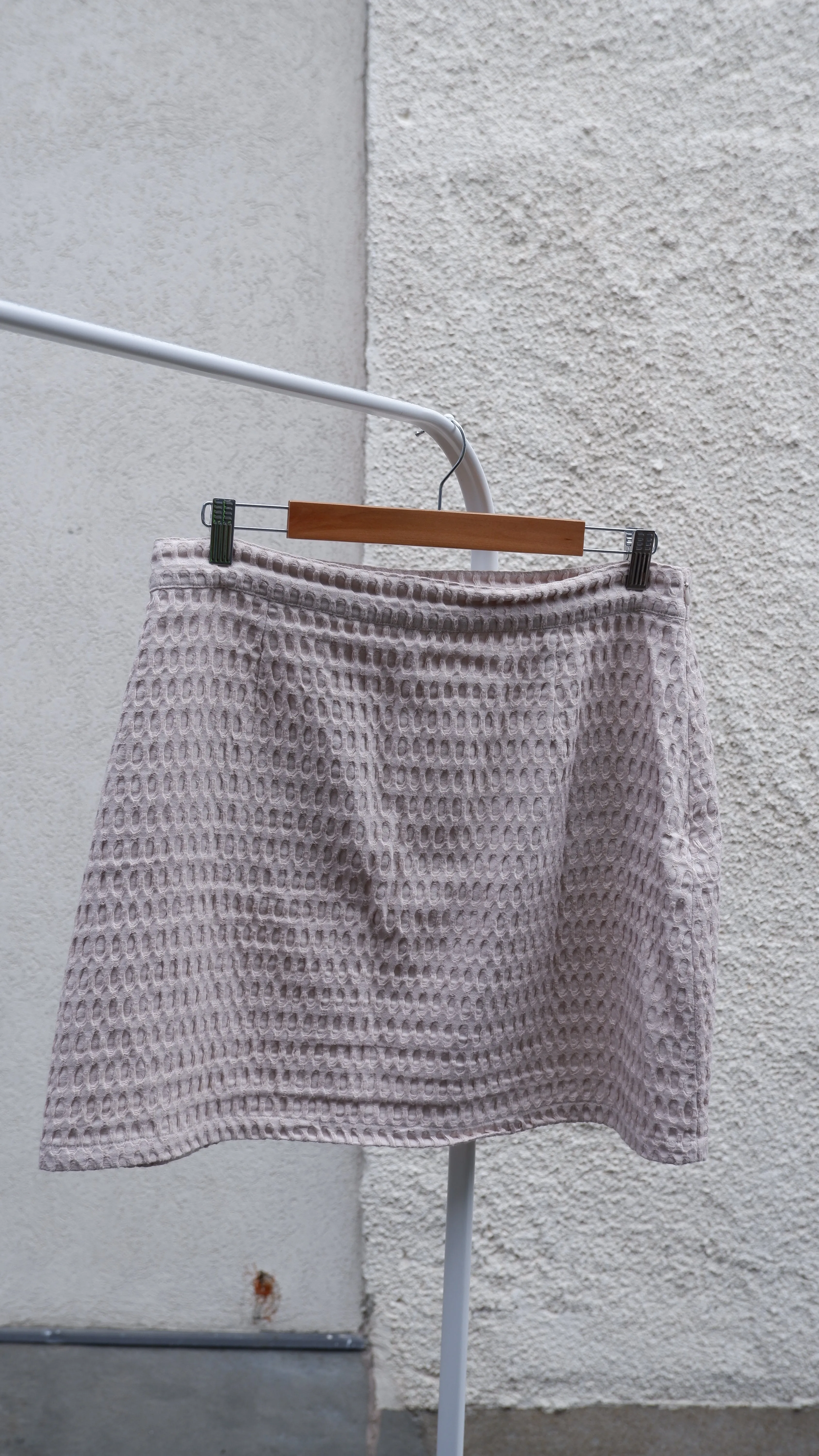 Aniela Parys Miriam Waffle Skirt in Natural - XL