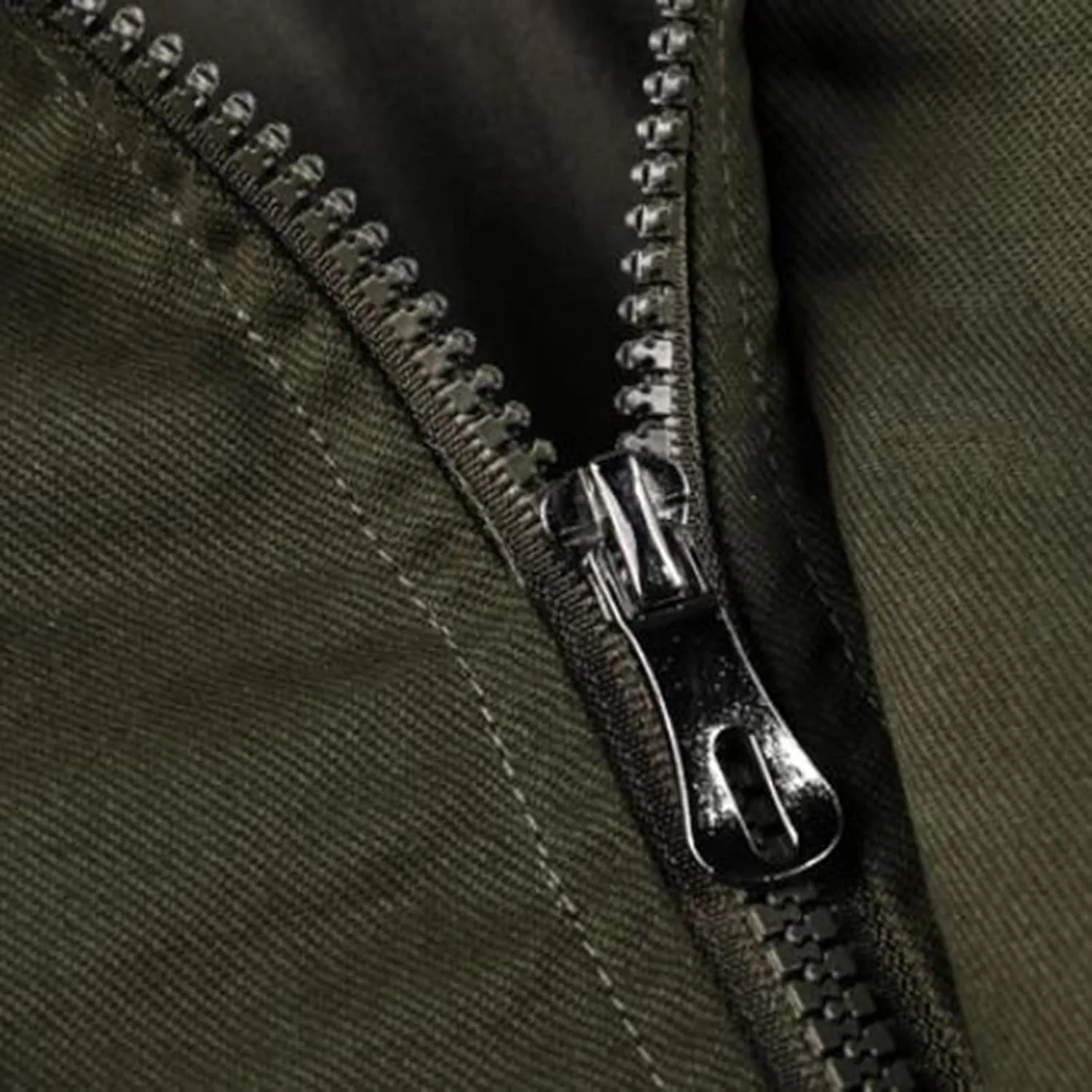 Clothes for Men Size Coat Muli Pockets Zipper Lapel Solid Jacket Leisure Breathable Stand Collar Top Mens Flannel