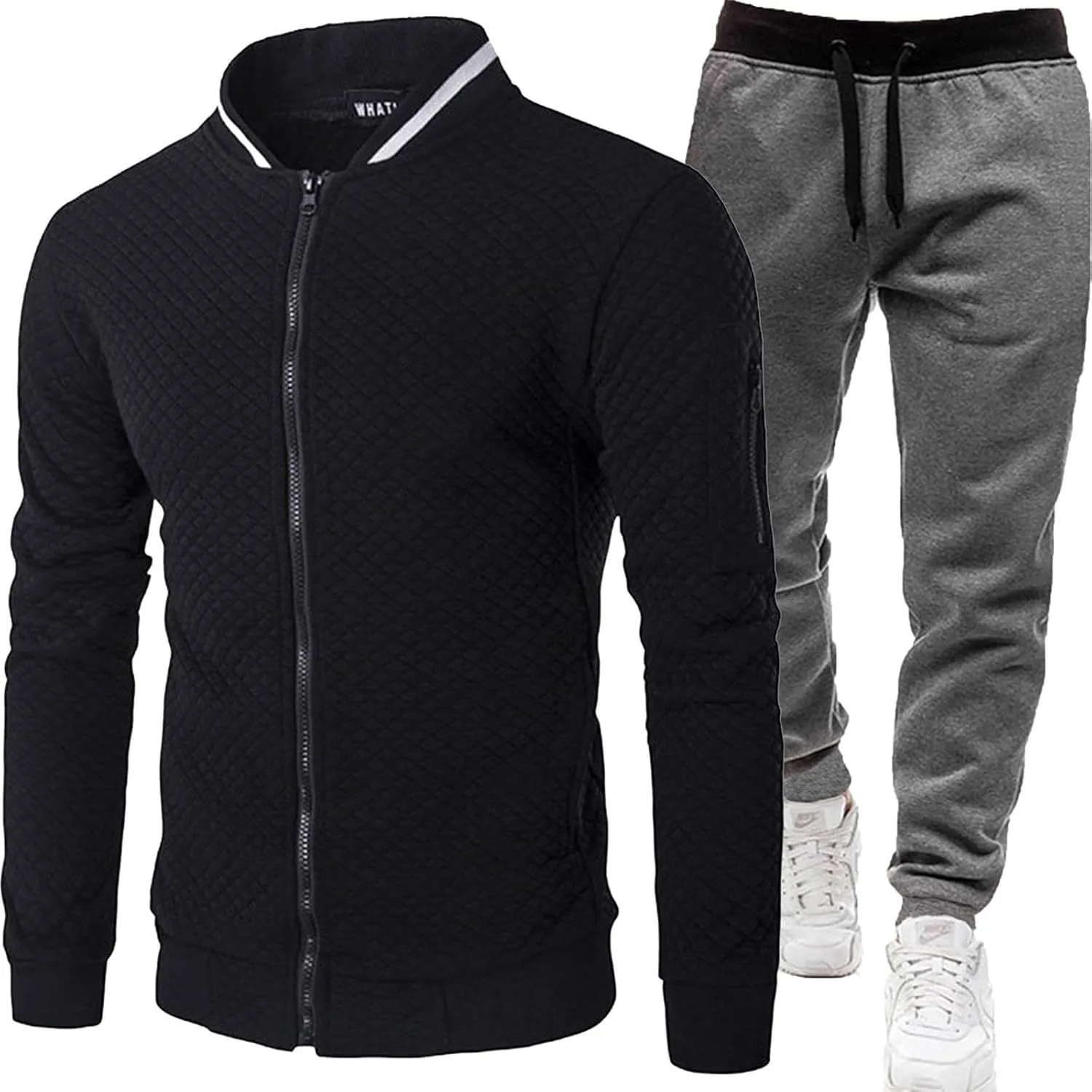 Clothes for Men Size Coat Muli Pockets Zipper Lapel Solid Jacket Leisure Breathable Stand Collar Top Mens Flannel