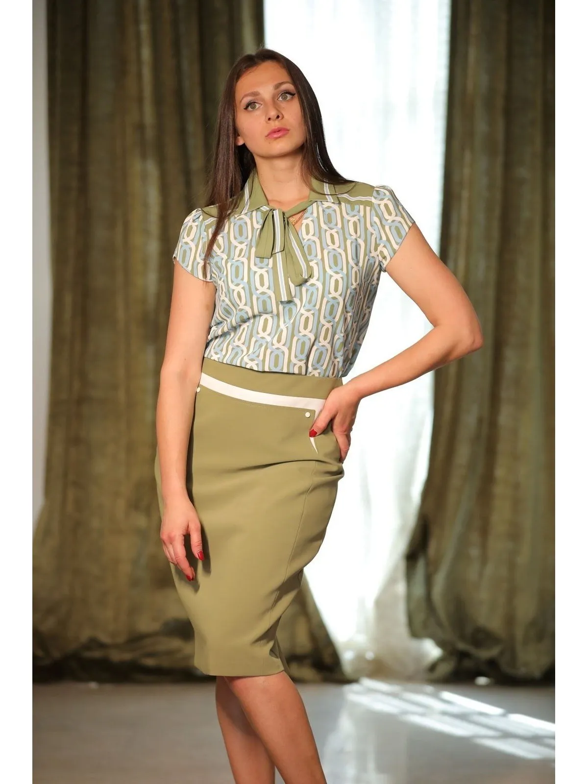 Dark Green Blouse