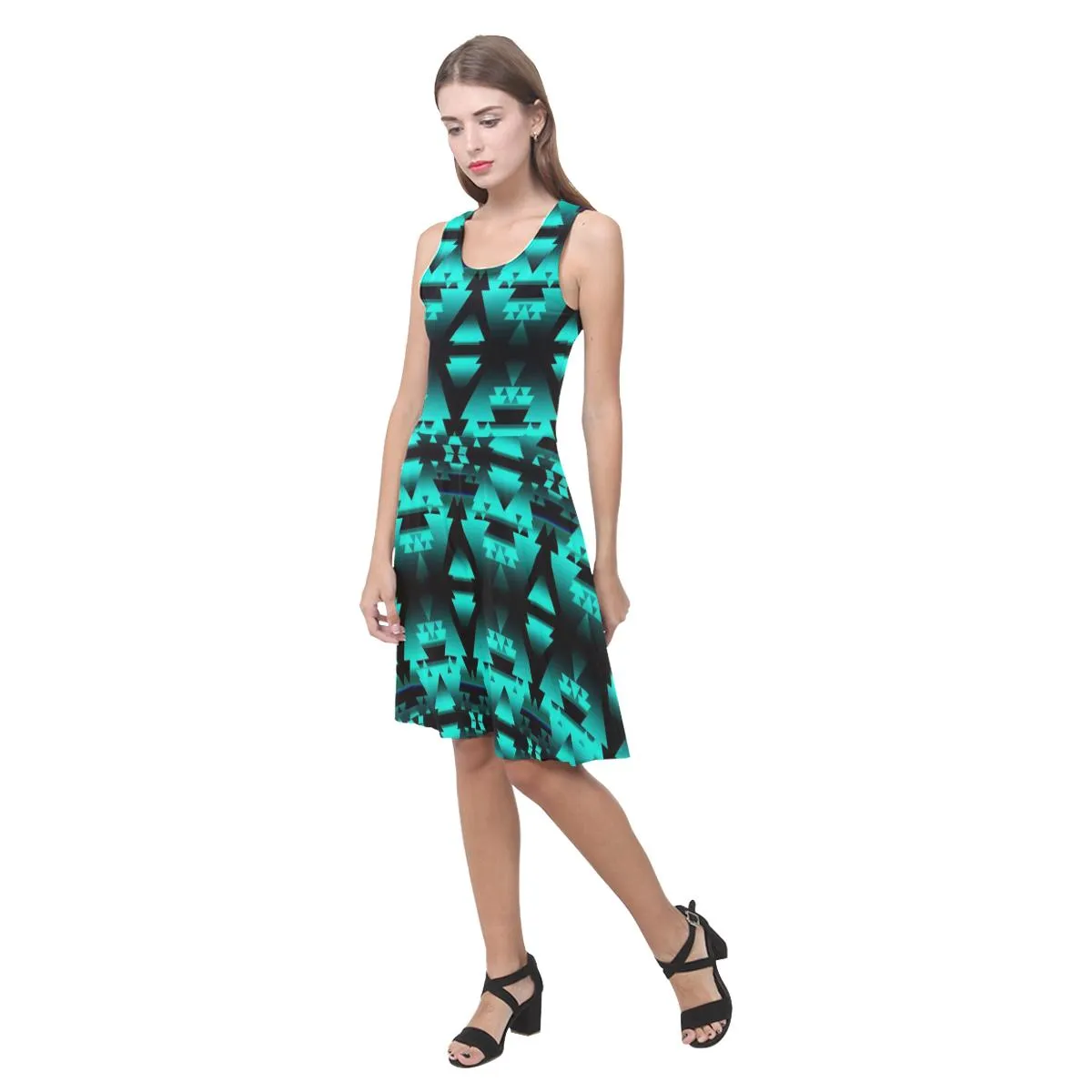 Dark Teal Winter Camp Atalanta Casual Sundress