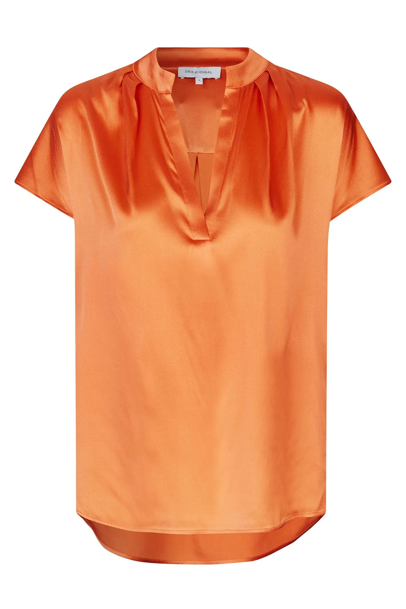Dea Kudibal Melitadea 1580424 3583 Mandarin Orange Stretch Silk Satin Blouse
