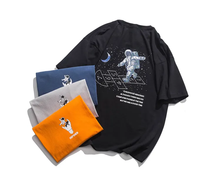FEPINER CHILDHOOD MEMORIES JOKER SPACE MOON CREW NECK TEE SHIRT