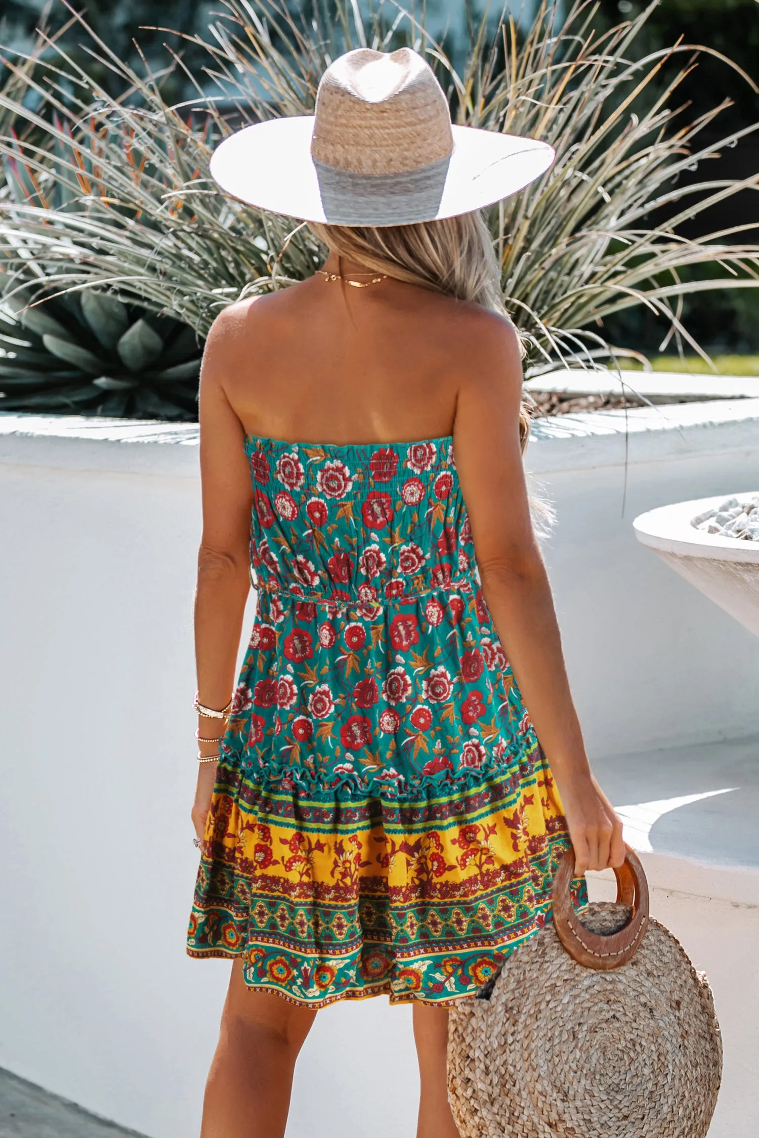 Floral Paisley Print Sleeveless Dress