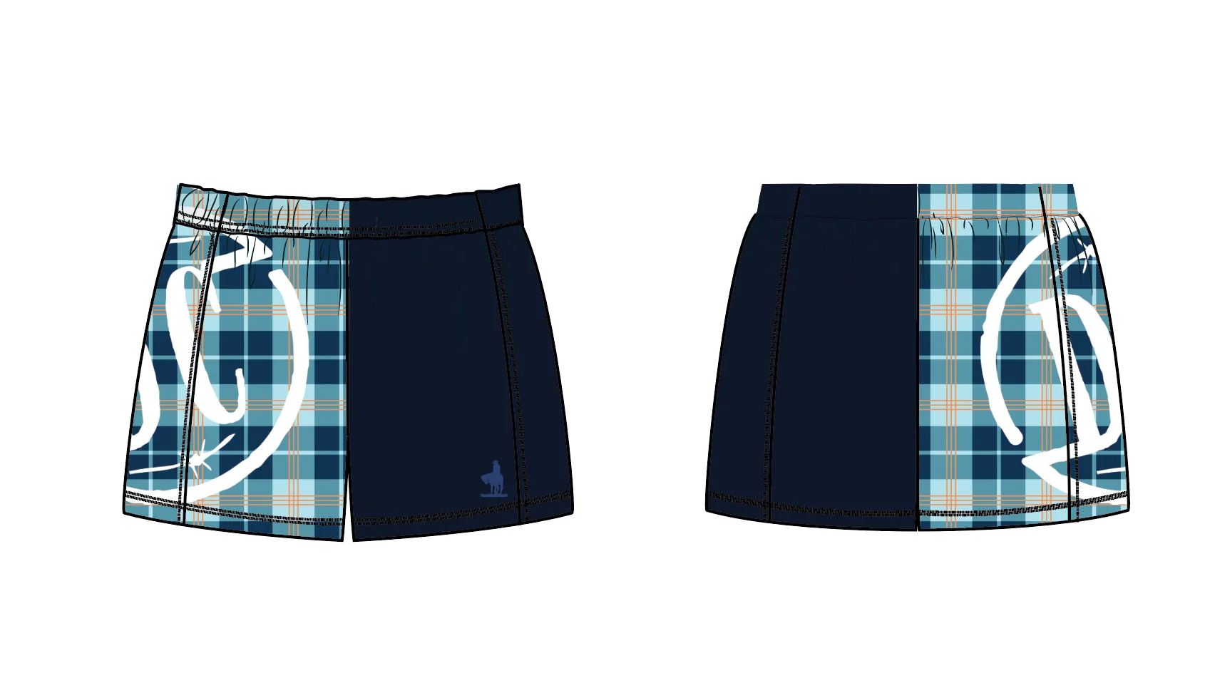 Footy Short Kids Navy