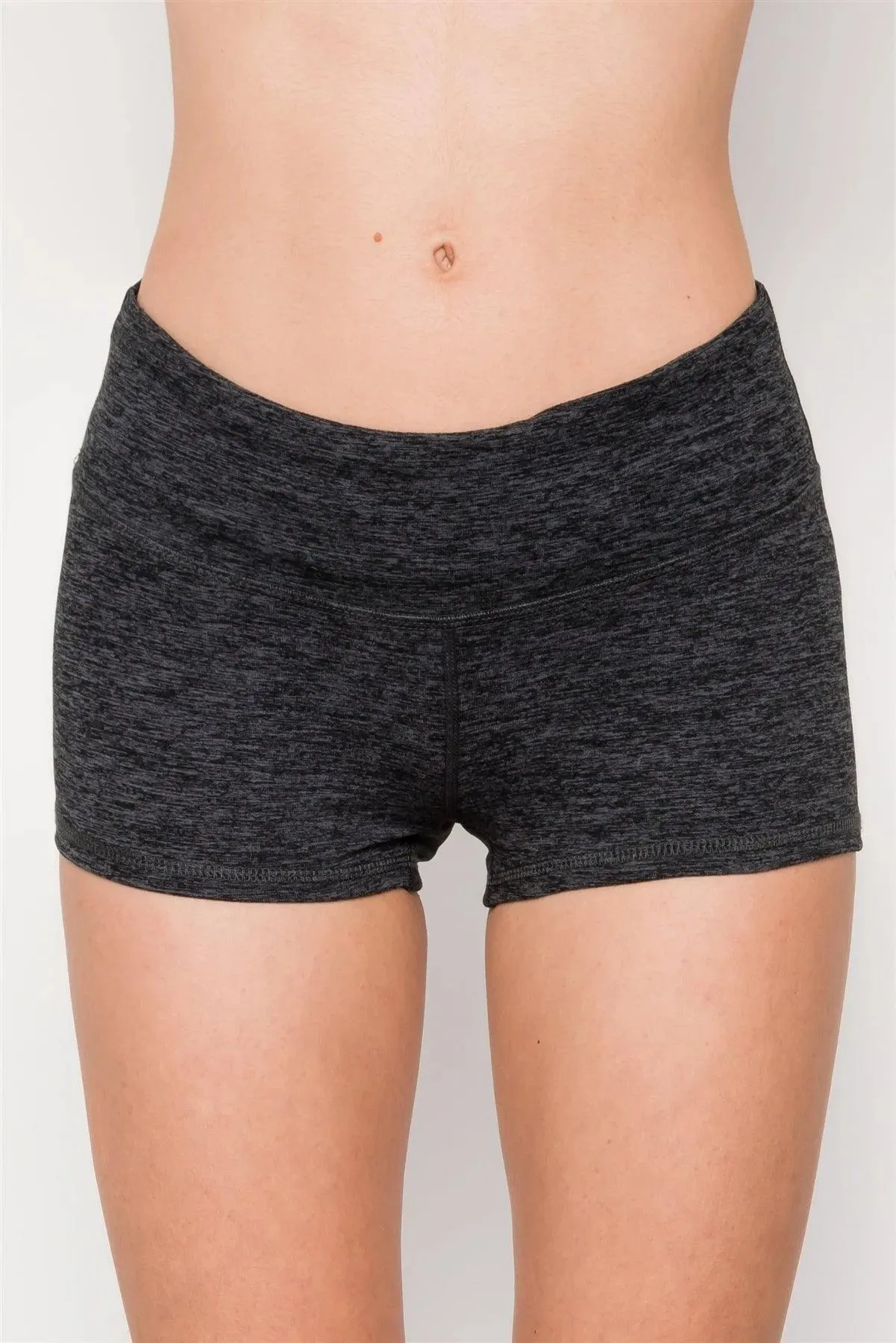 Grey Mid Rise Stretchy Sport Short / 2-2-2