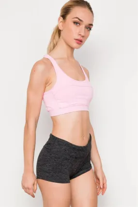 Grey Mid Rise Stretchy Sport Short / 2-2-2