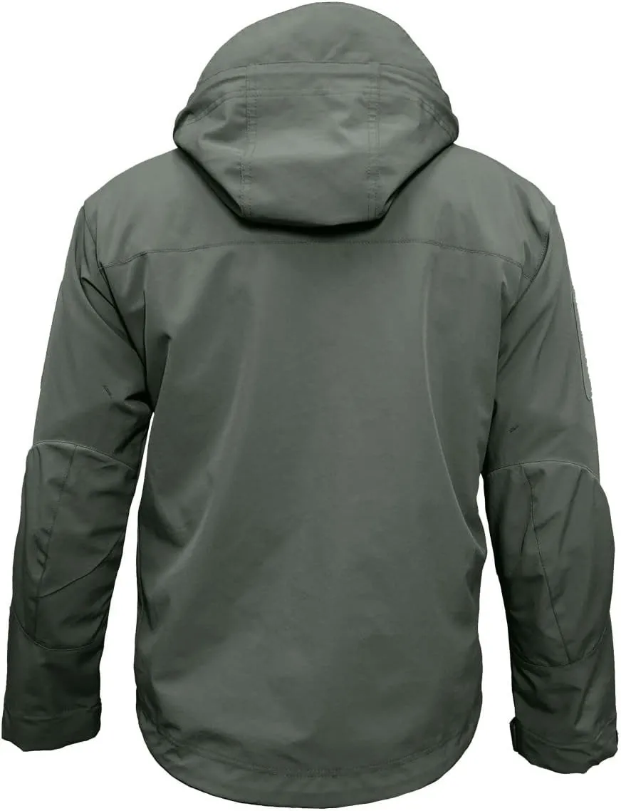HAN·WILD Men's Tactical Jacket Lightweight Windbreaker Spring Combat Soft Shell with Hooded Military Outdoor Coats
