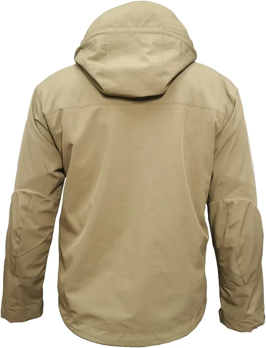HAN·WILD Men's Tactical Jacket Lightweight Windbreaker Spring Combat Soft Shell with Hooded Military Outdoor Coats