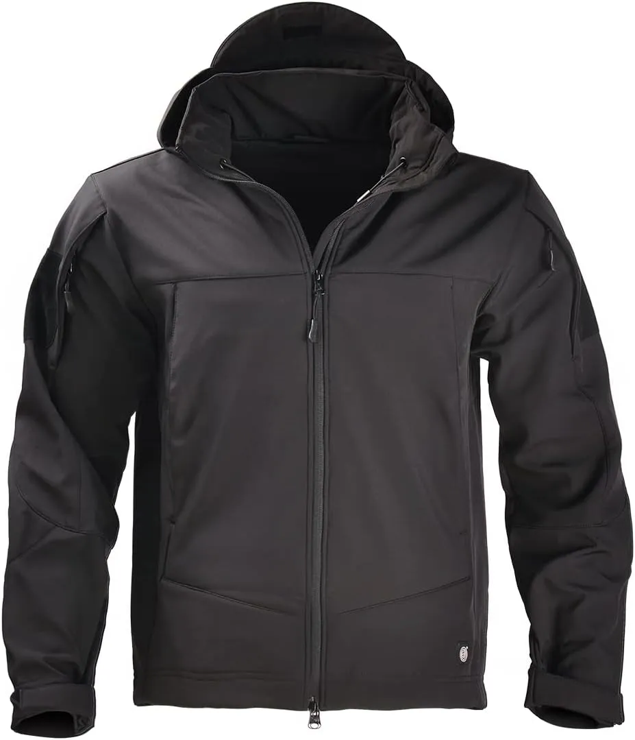 HAN·WILD Men's Tactical Jacket Lightweight Windbreaker Spring Combat Soft Shell with Hooded Military Outdoor Coats