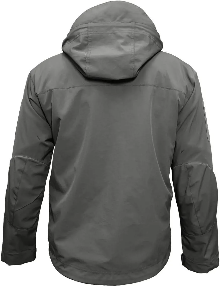 HAN·WILD Men's Tactical Jacket Lightweight Windbreaker Spring Combat Soft Shell with Hooded Military Outdoor Coats
