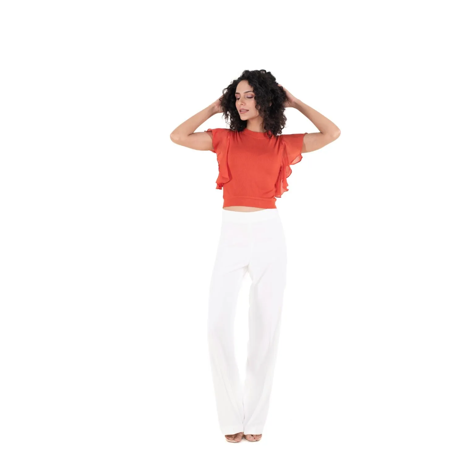 Hosiery Blouses- Flutter Sleeves