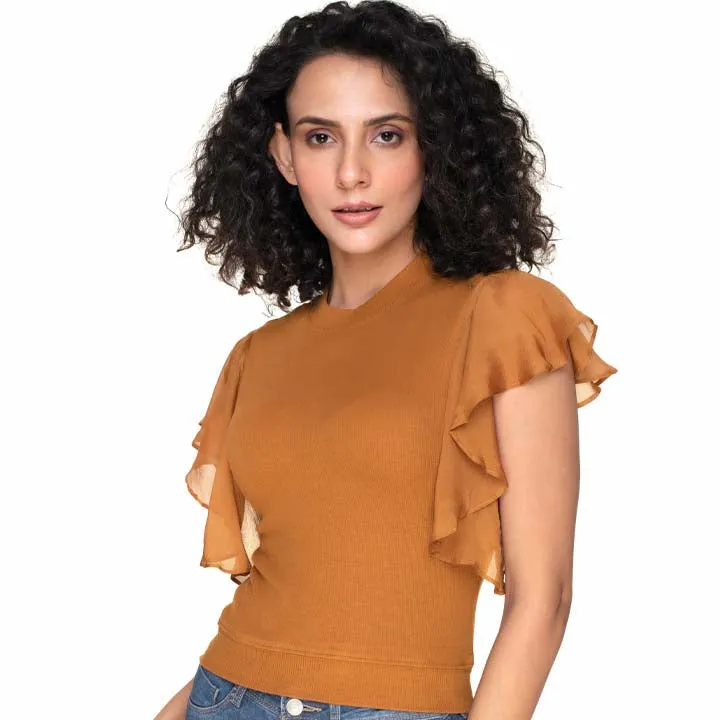 Hosiery Blouses- Flutter Sleeves