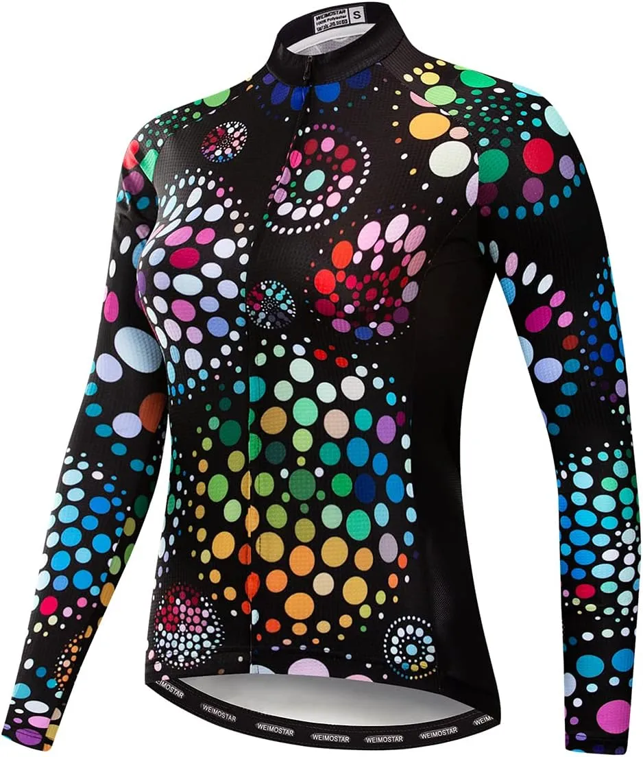 Hotlion Women Long Sleeve Cycling Jersey Female Mountain Bike Clothes Bike Jackets Breathable