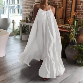 Ismay - Flowing Ruffled Maxi Sundress for Women