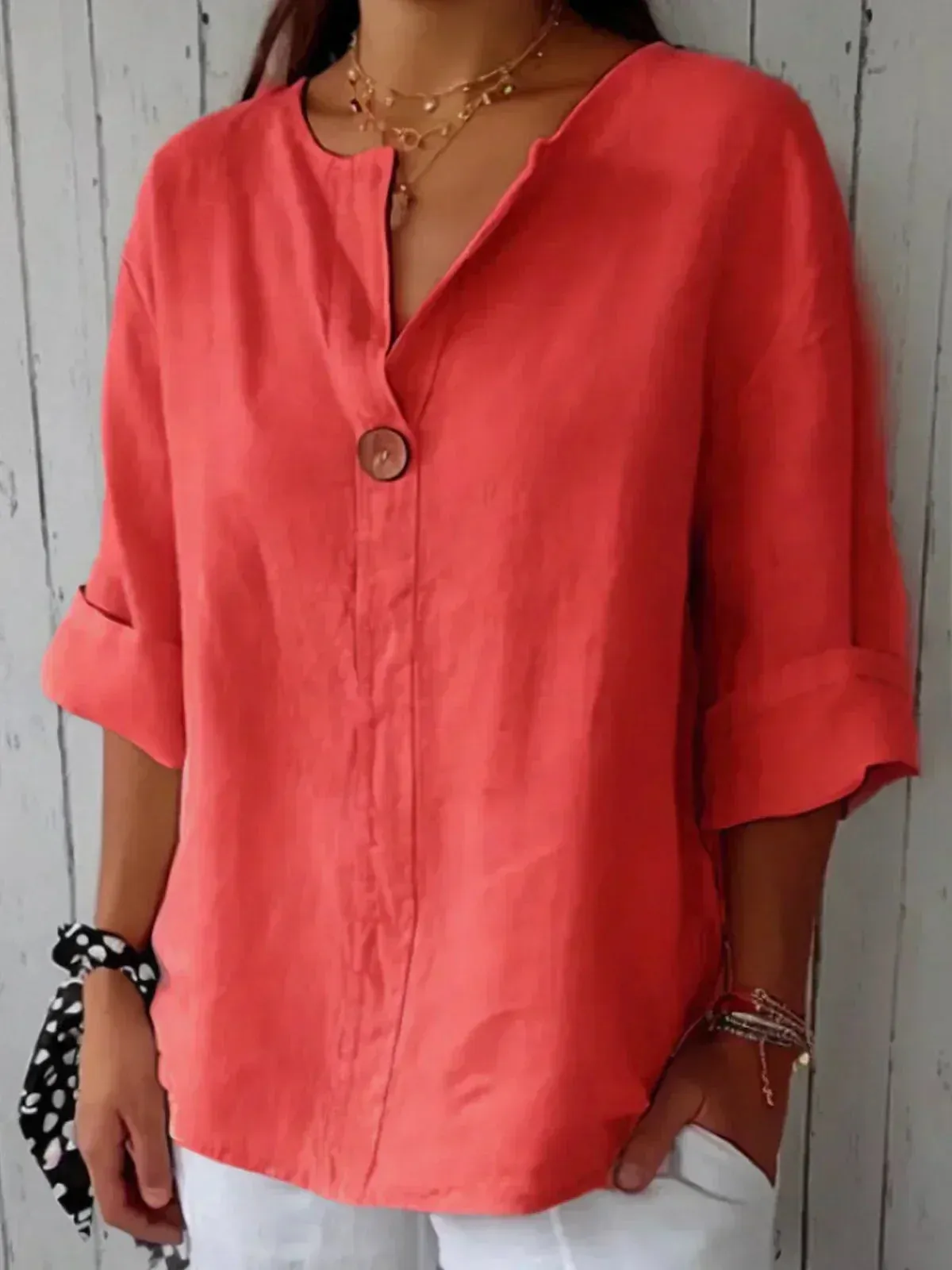 Jessa | Casual V-neck Blouse Buy 1 Get 1 FREE