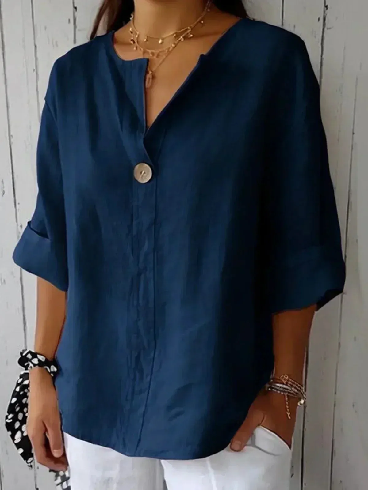 Jessa | Casual V-neck Blouse Buy 1 Get 1 FREE