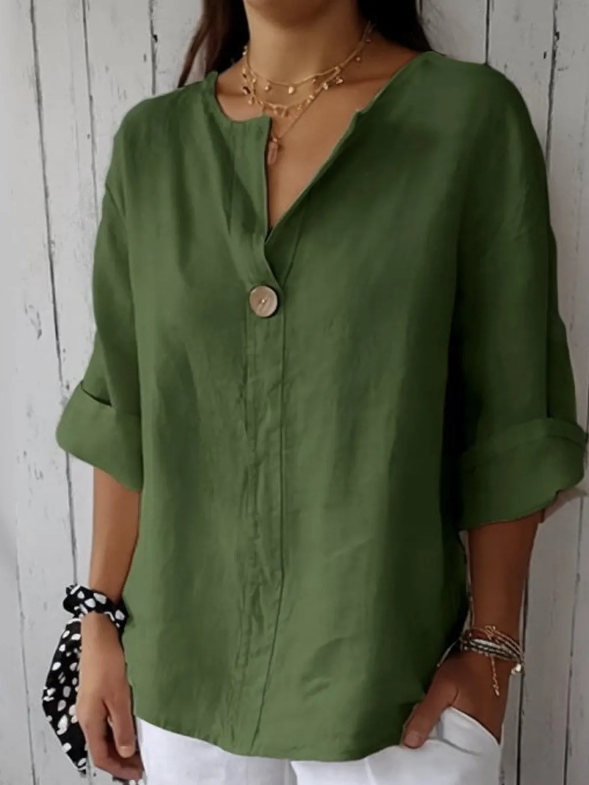 Jessa | Casual V-neck Blouse Buy 1 Get 1 FREE