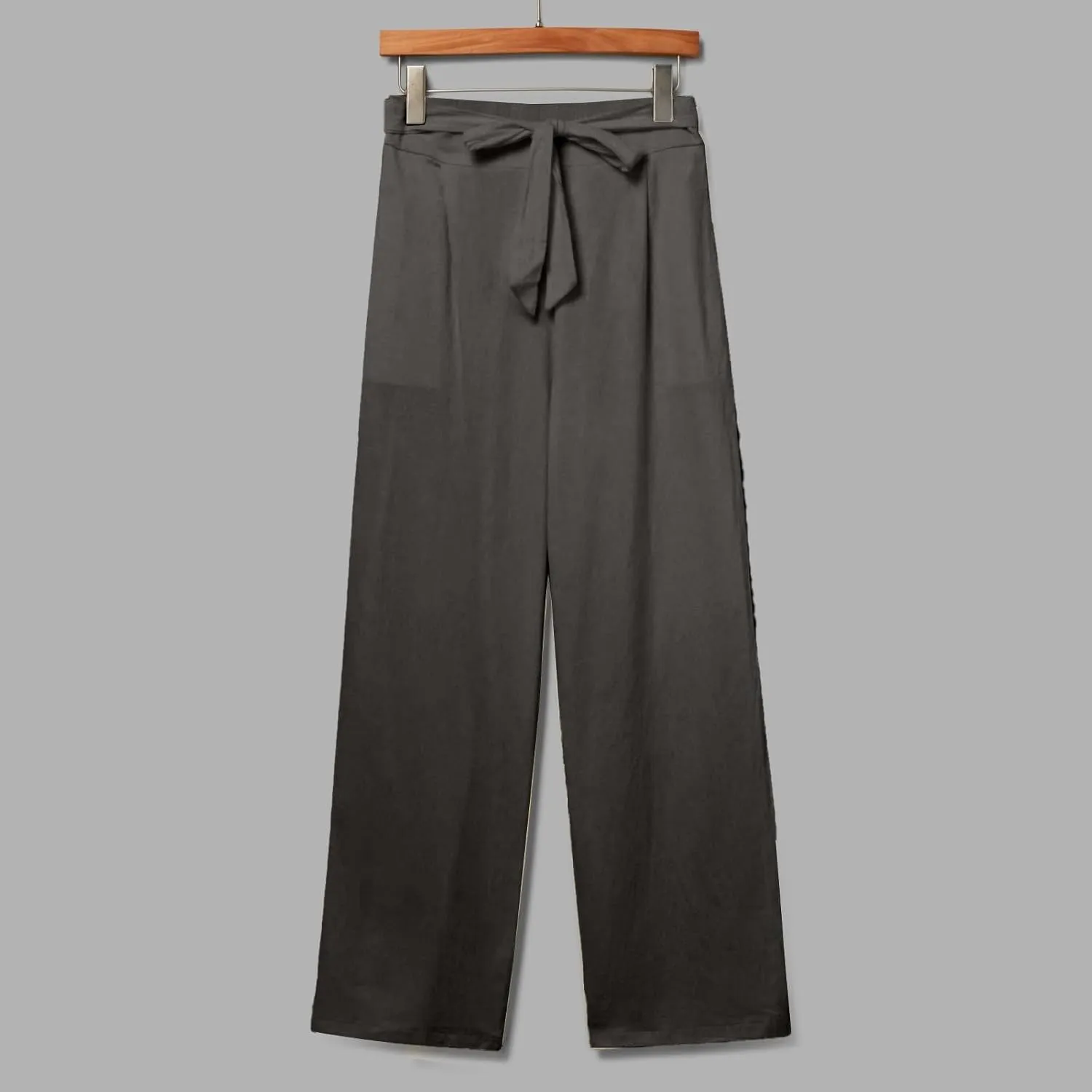 Linen Pants Women Drawstring Plus Size High Waisted Casual Pants Summer Beach Pants Soft Cotton Linen Pants with Pockets