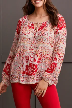 Long Sleeve Blouse with Tie