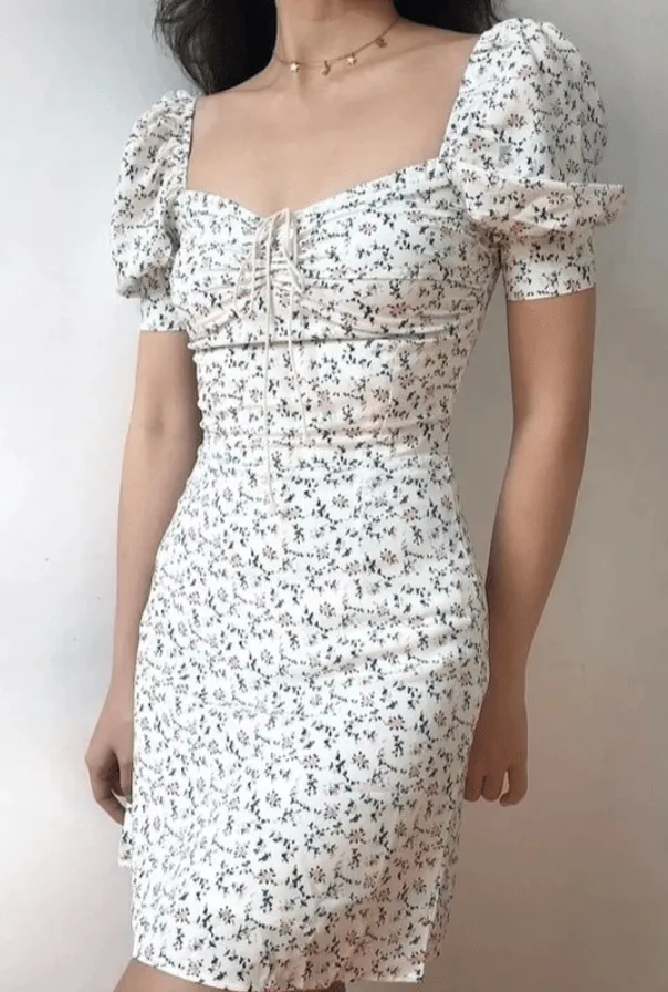 Lovely Puff Sleeve Sundress