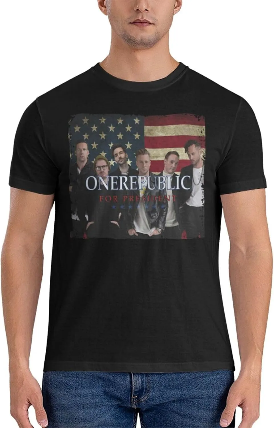 Men T Shirt Short Sleeve Crewneck Tee Summer Beach Tops Comfortable Cotton Shirt