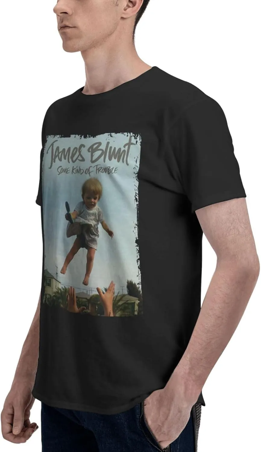 Men T Shirt Short Sleeve Crewneck Tee Summer Beach Tops Comfortable Cotton Shirt