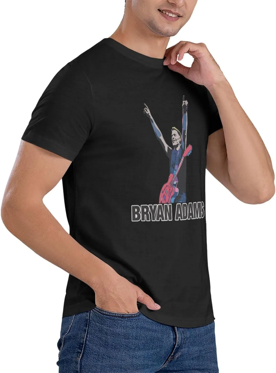 Men T Shirt Short Sleeve Crewneck Tee Summer Beach Tops Comfortable Cotton Shirt
