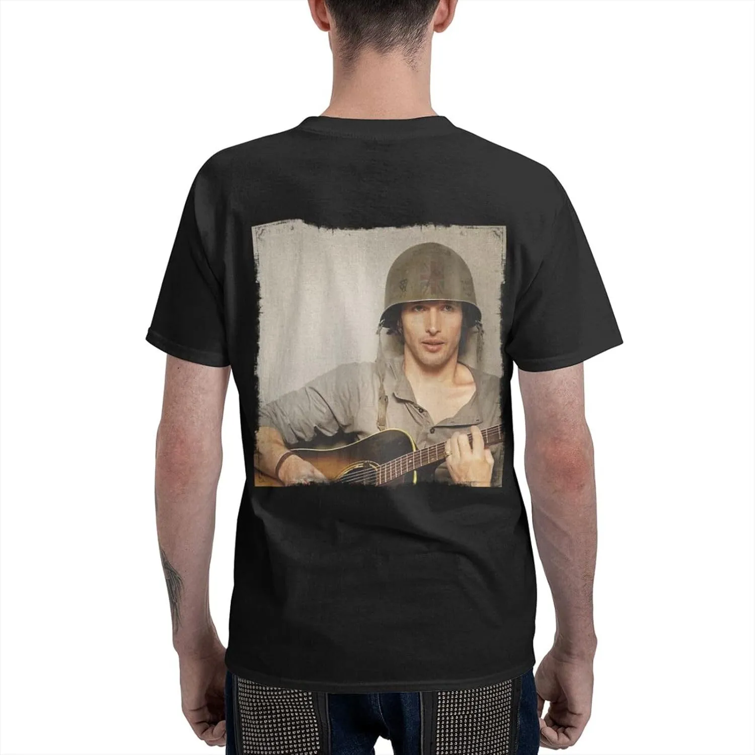 Men T Shirt Short Sleeve Crewneck Tee Summer Beach Tops Comfortable Cotton Shirt