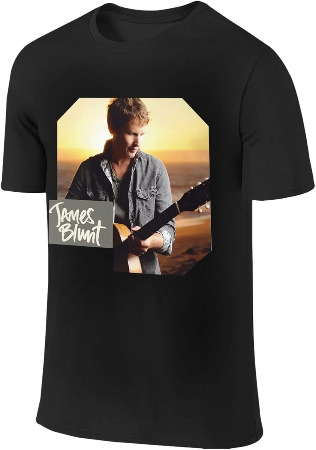 Men T Shirt Short Sleeve Crewneck Tee Summer Beach Tops Comfortable Cotton Shirt