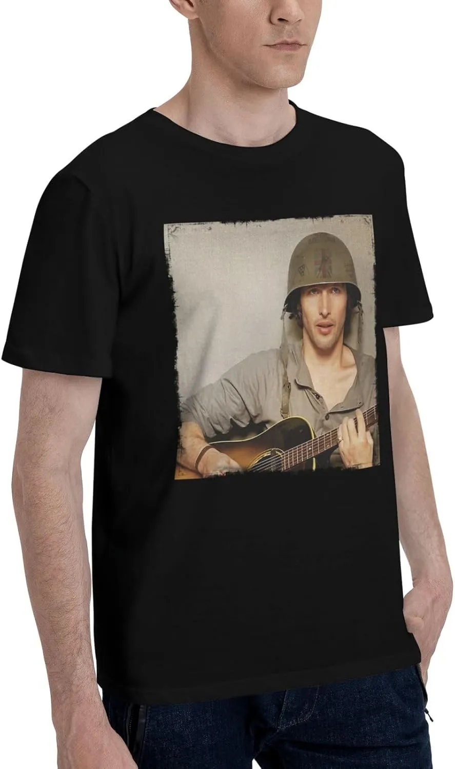 Men T Shirt Short Sleeve Crewneck Tee Summer Beach Tops Comfortable Cotton Shirt
