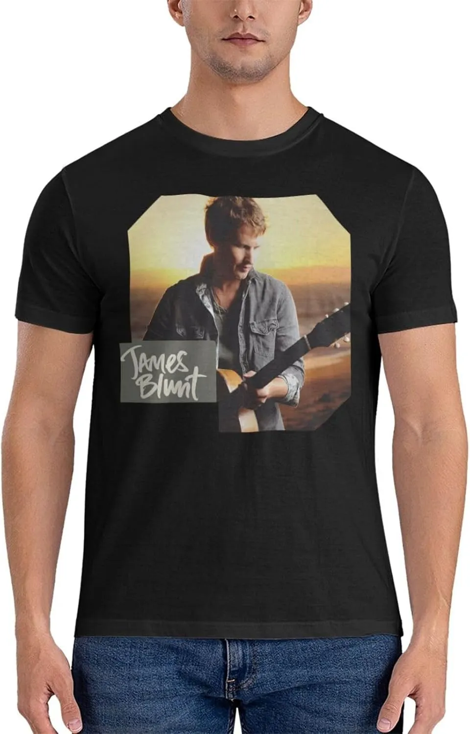 Men T Shirt Short Sleeve Crewneck Tee Summer Beach Tops Comfortable Cotton Shirt