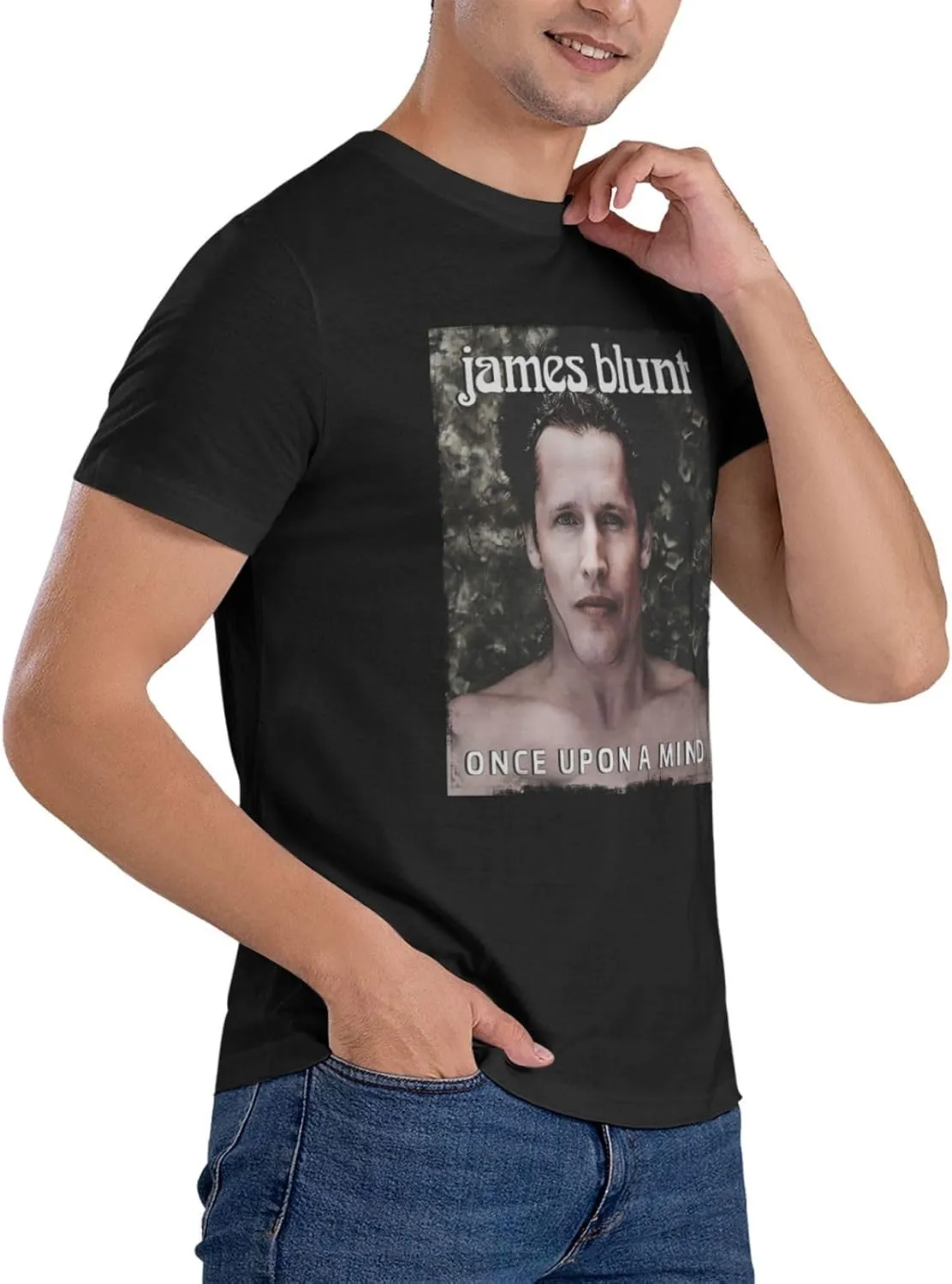 Men T Shirt Short Sleeve Crewneck Tee Summer Beach Tops Comfortable Cotton Shirt