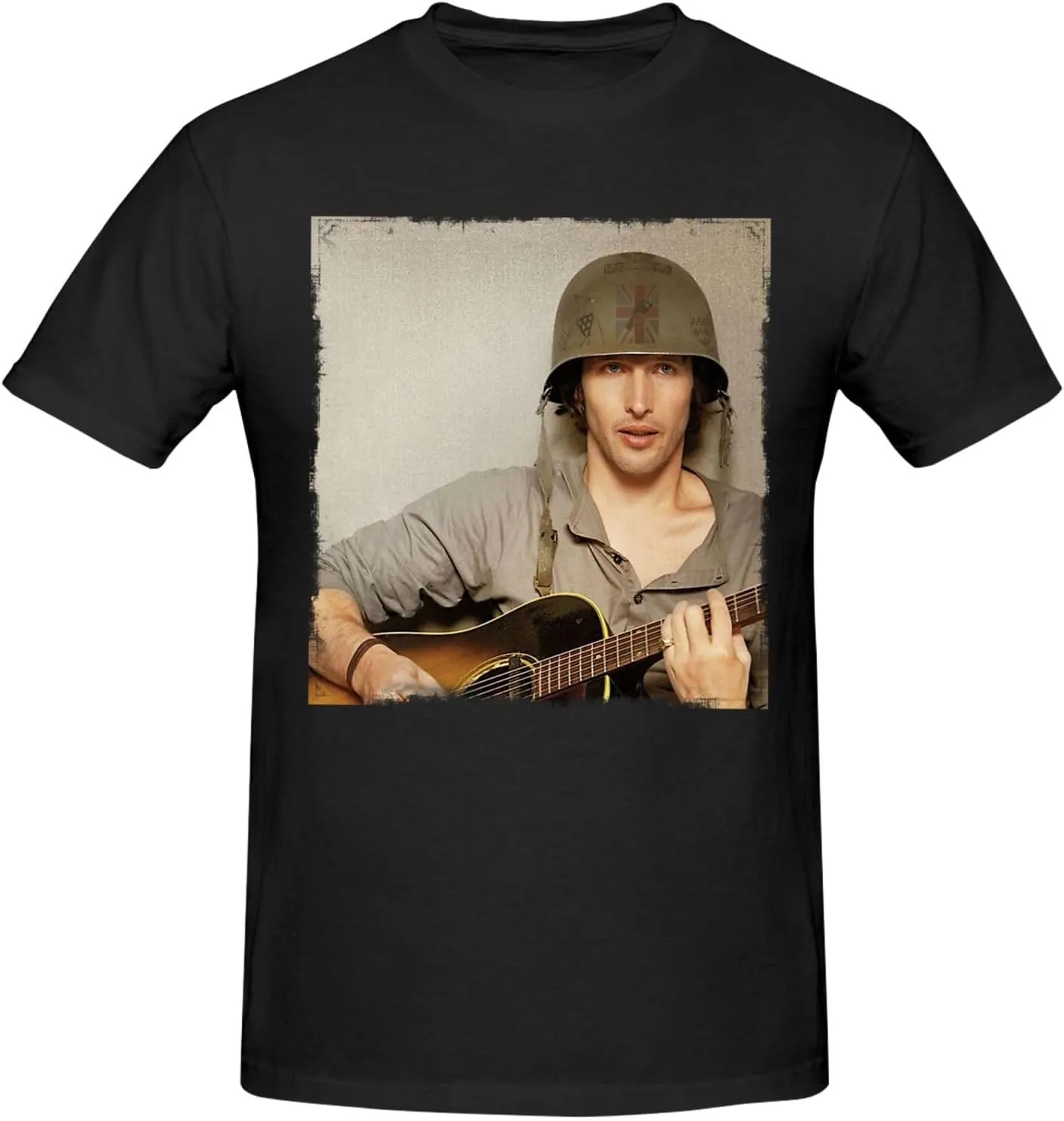Men T Shirt Short Sleeve Crewneck Tee Summer Beach Tops Comfortable Cotton Shirt