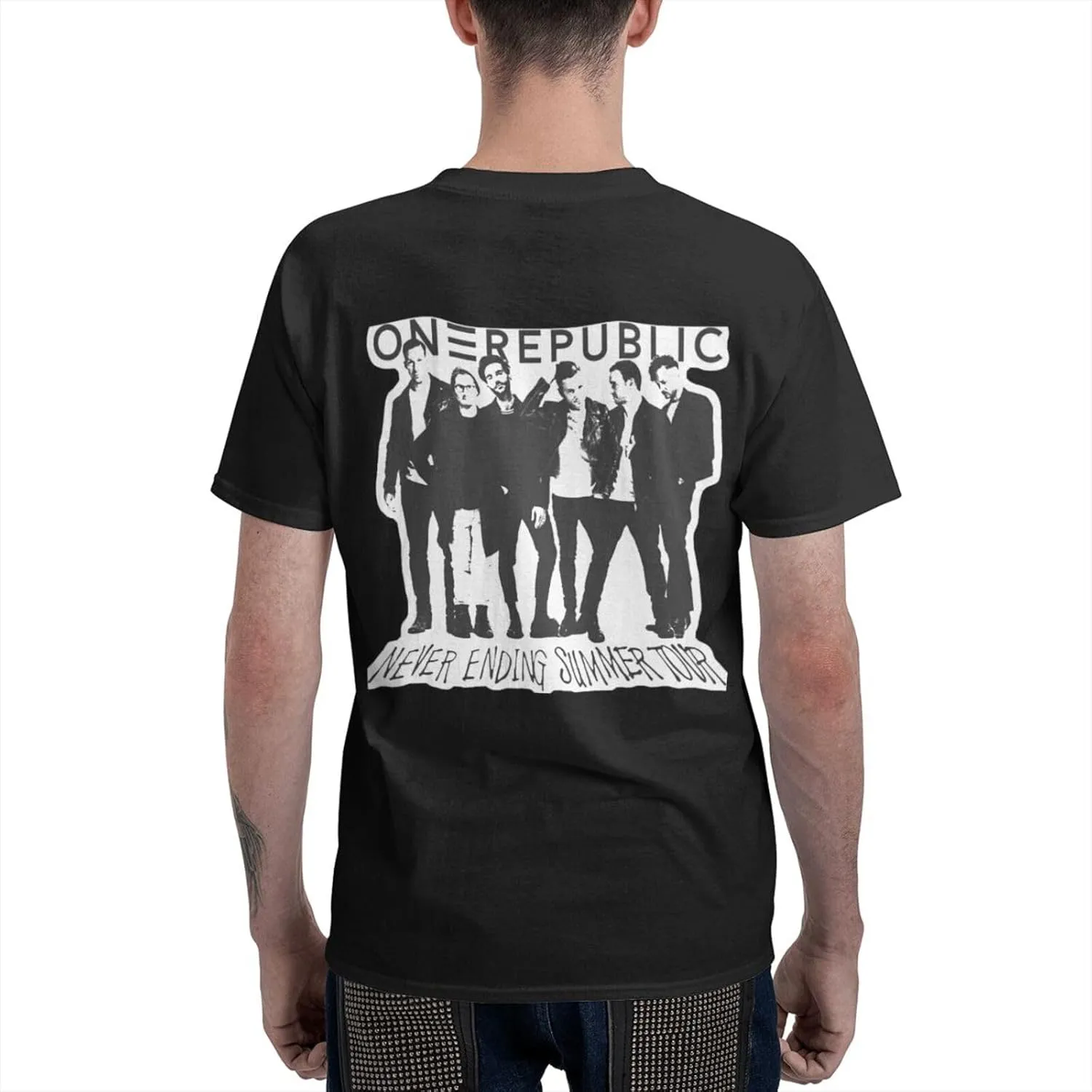 Men T Shirt Short Sleeve Crewneck Tee Summer Beach Tops Comfortable Cotton Shirt