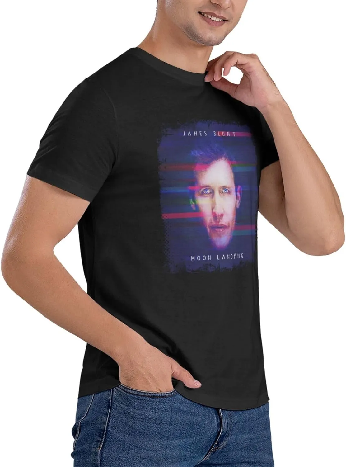 Men T Shirt Short Sleeve Crewneck Tee Summer Beach Tops Comfortable Cotton Shirt