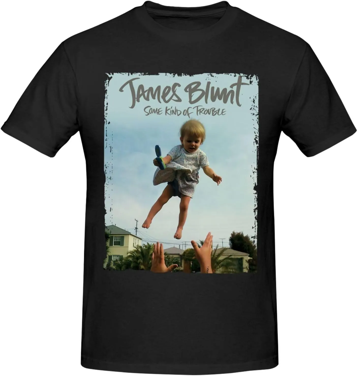 Men T Shirt Short Sleeve Crewneck Tee Summer Beach Tops Comfortable Cotton Shirt