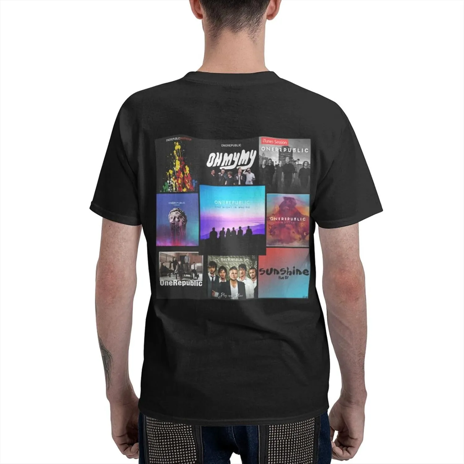 Men T Shirt Short Sleeve Crewneck Tee Summer Beach Tops Comfortable Cotton Shirt