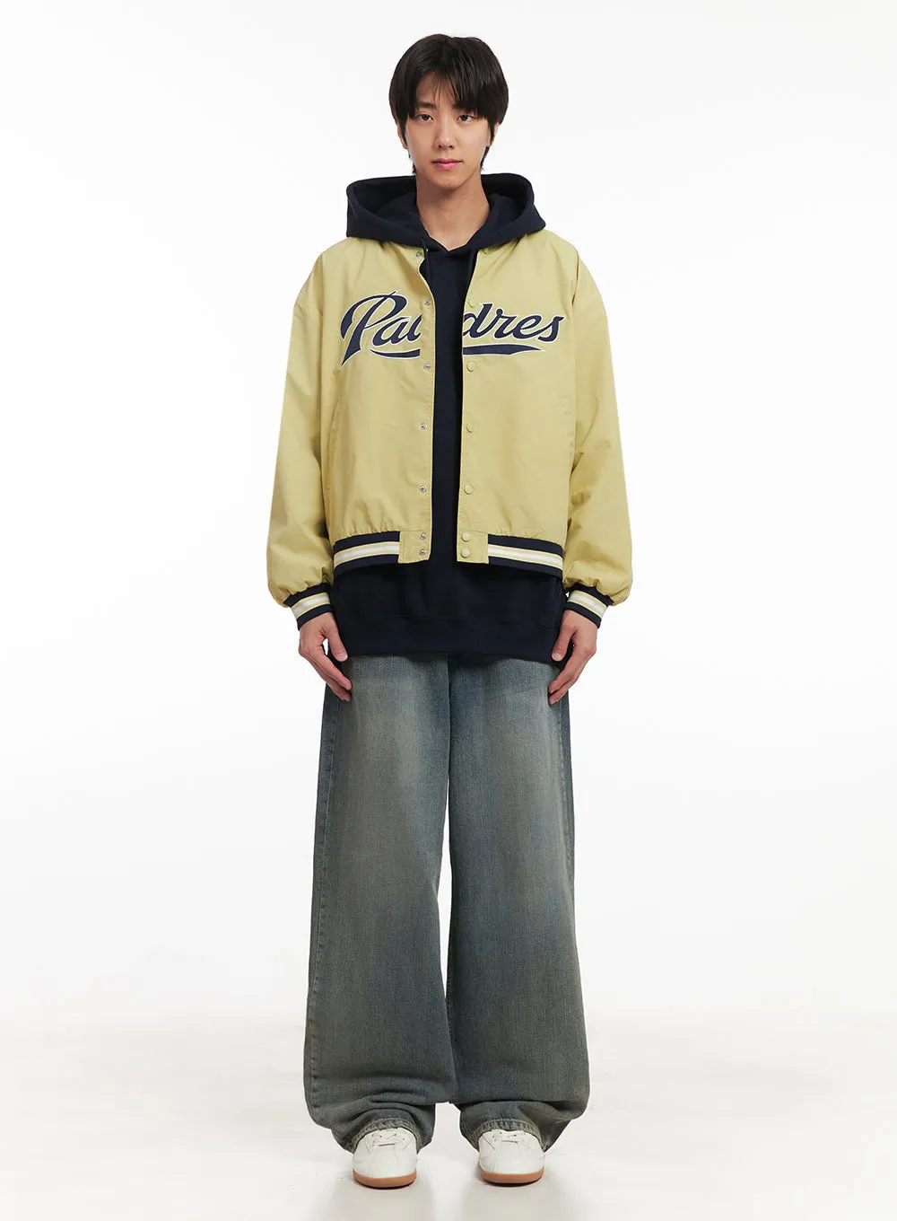 Men's Embroidered Windbreaker Varsity Jacket IA511