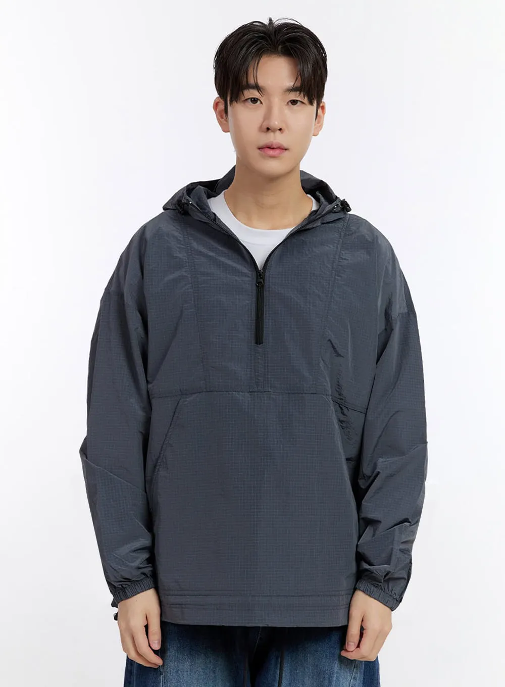 Men's Half-Zip Windbreaker Hoodie IF528
