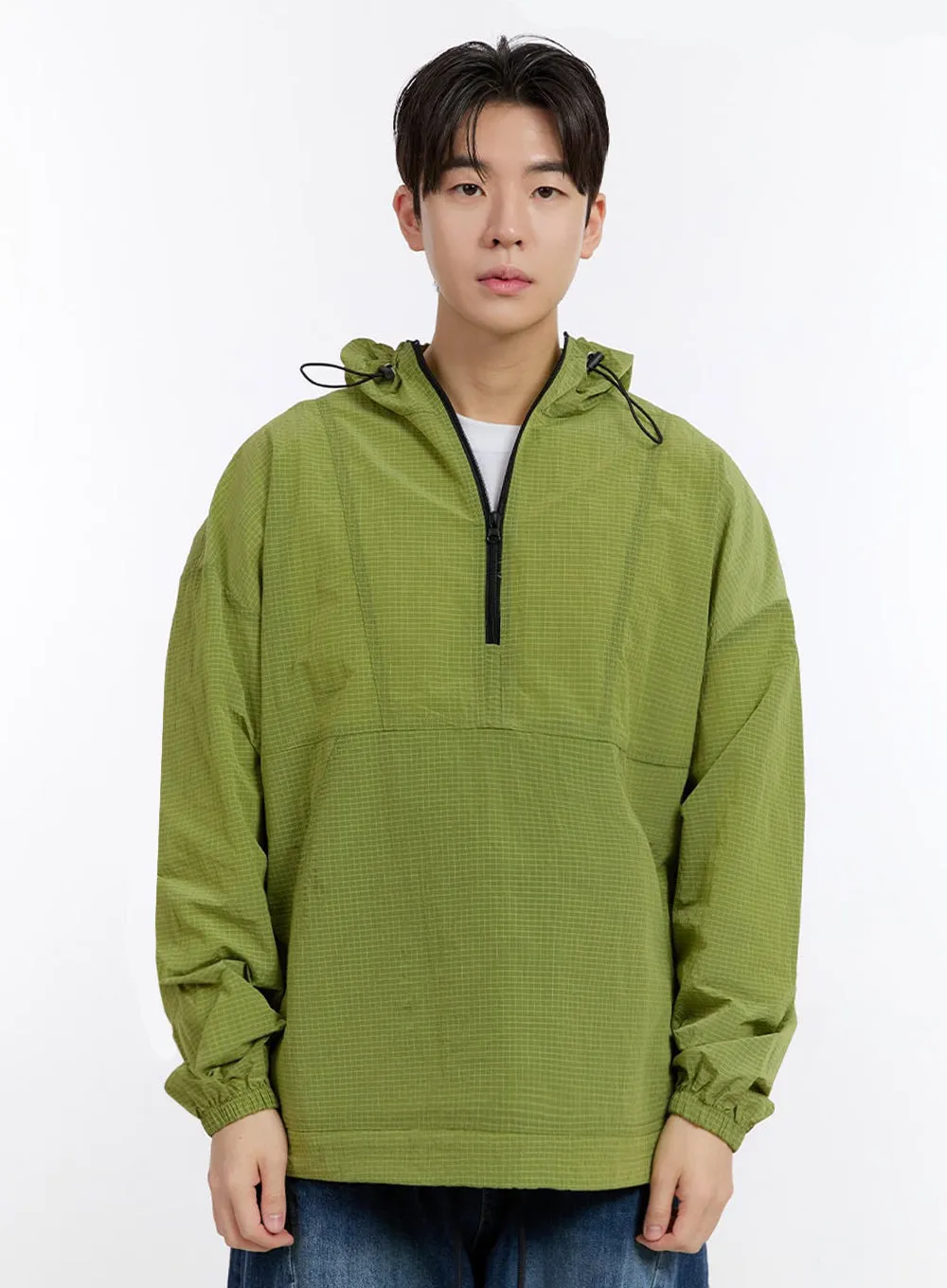 Men's Half-Zip Windbreaker Hoodie IF528