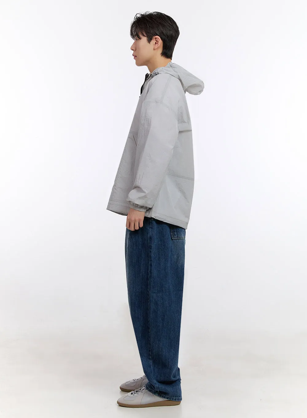 Men's Half-Zip Windbreaker Hoodie IF528