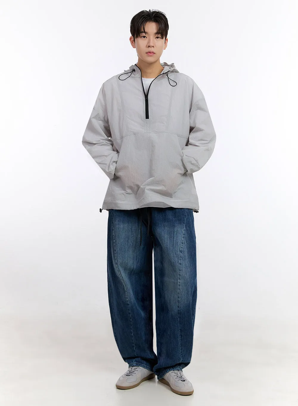 Men's Half-Zip Windbreaker Hoodie IF528