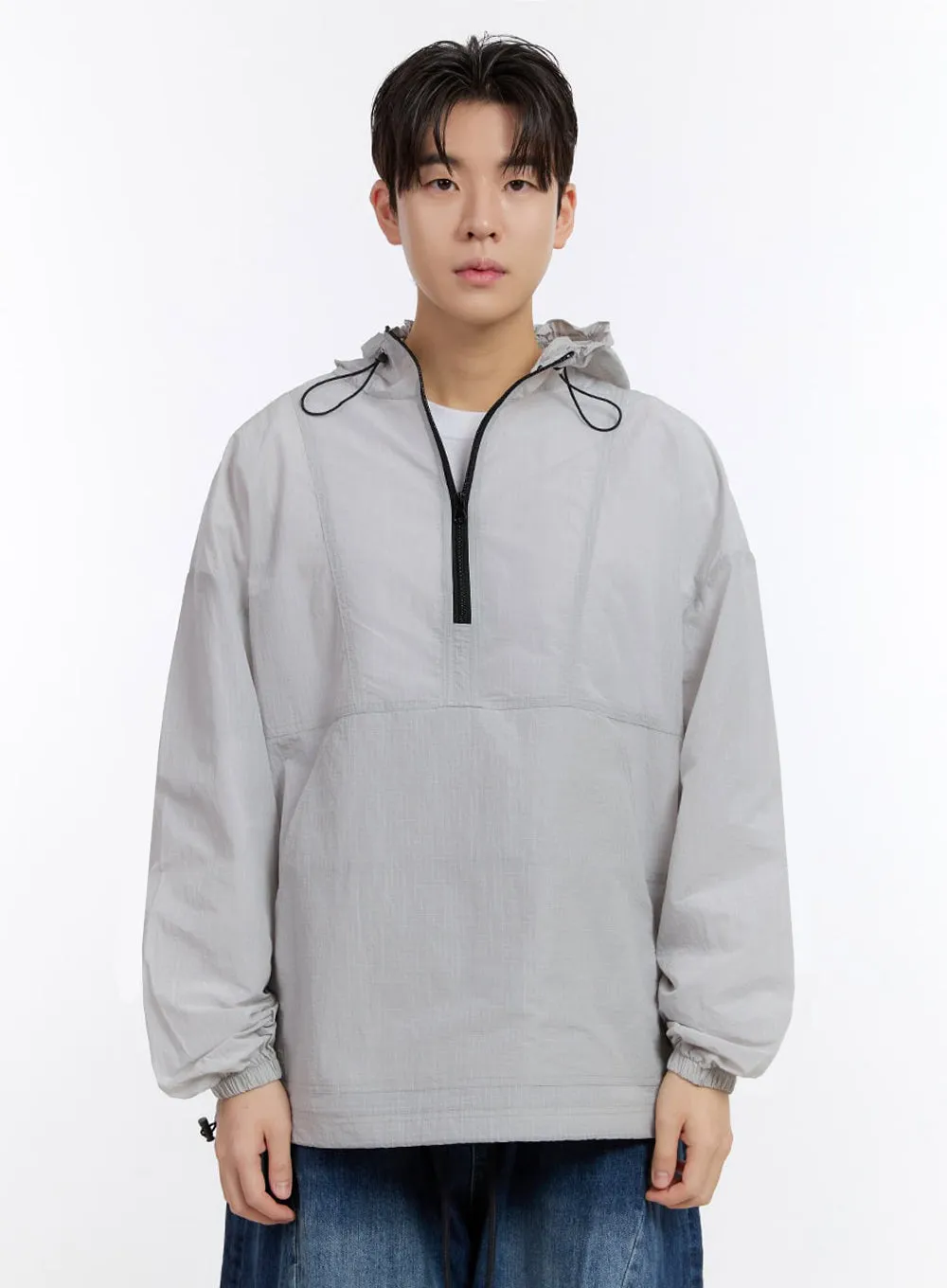 Men's Half-Zip Windbreaker Hoodie IF528