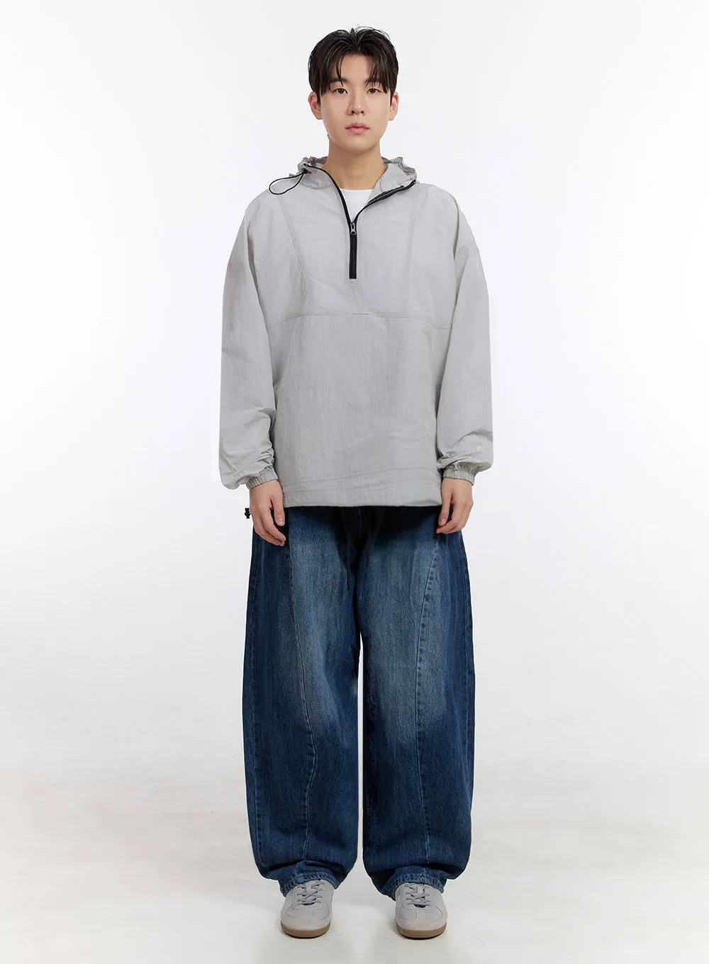 Men's Half-Zip Windbreaker Hoodie IF528