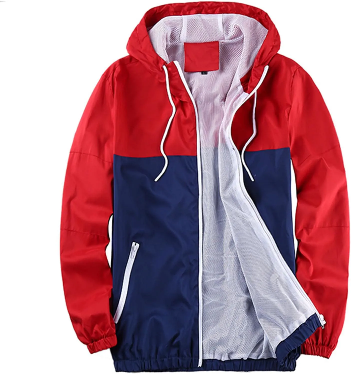 Mens Retro 90s Windbreaker Jackets Lightweight Casual Breathable Softshell Jacket for Outdoor Athletic Cycling