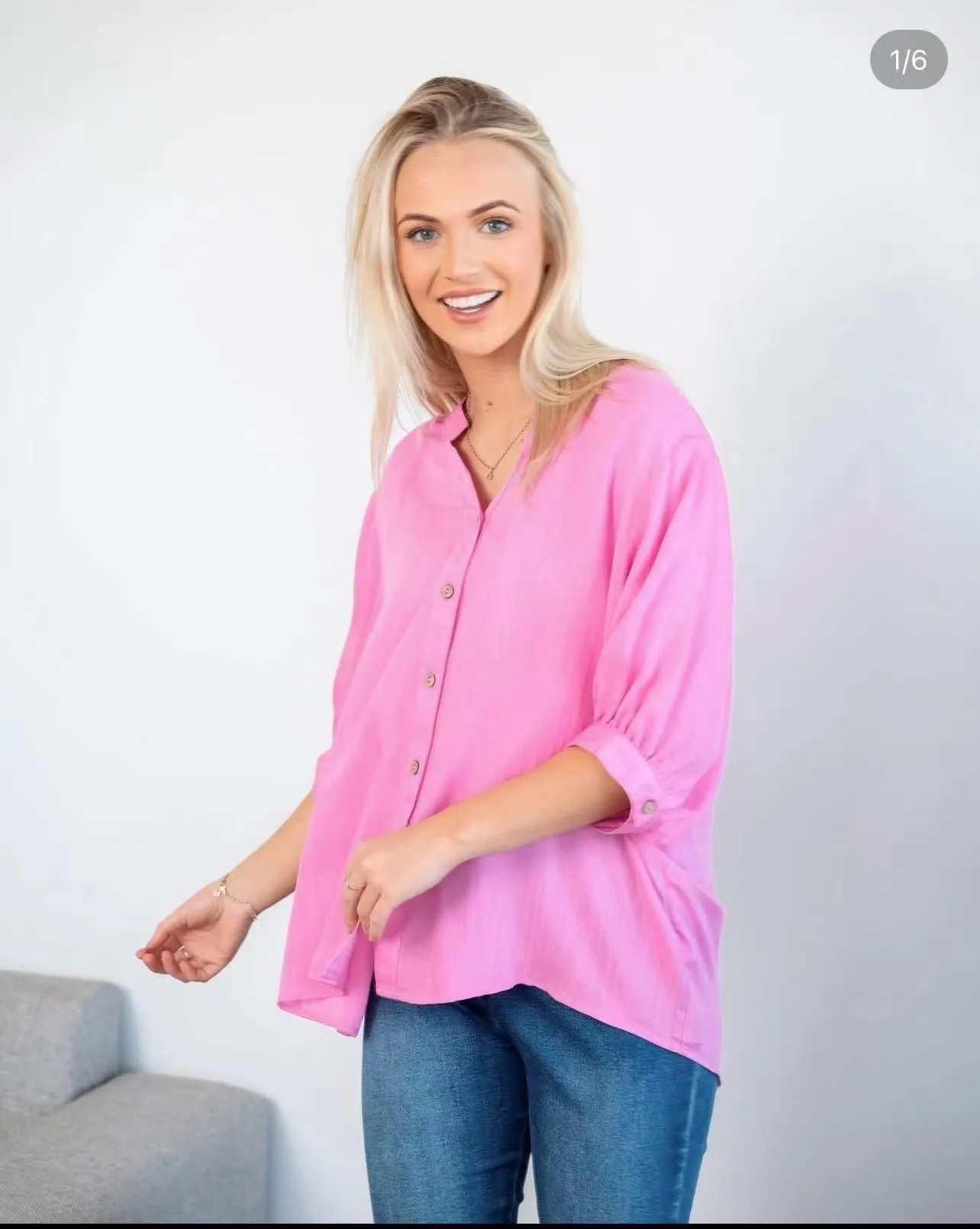 PLAIN LINNEN BISHOP BLOUSE