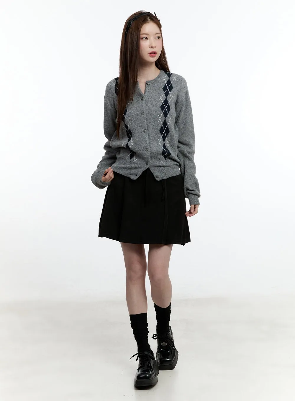 Pleated Flared Mini Skirt CM521