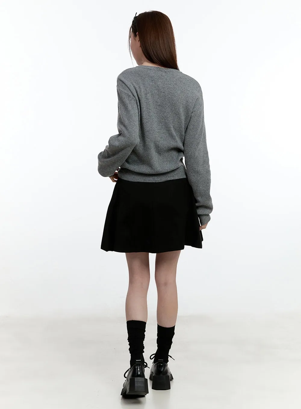 Pleated Flared Mini Skirt CM521